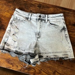 Vervet white/gray/black denim shorts